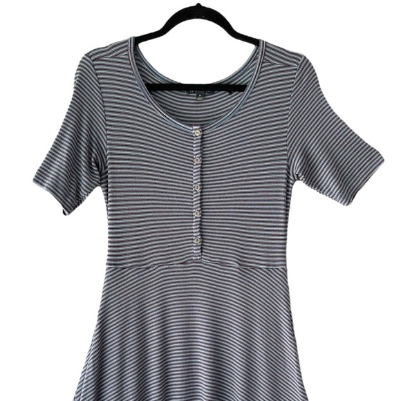 TOAD & CO | NWOT DAISY RIB STRIPED HENLEY DRESS POCKETS MICRO MODAL | MEDIUM - Picture 2 of 12